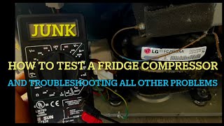 Lg How To test your refrigerator compressor and all other problems Diagnose￼ and￼ fix repair [upl. by Dona]