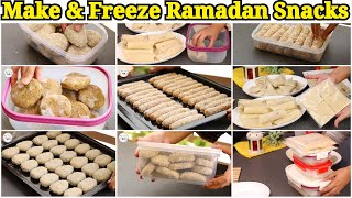 8 MAKE AND FREEZE IFTAR 2024 SNACKS by YES I CAN COOK [upl. by Novihs]