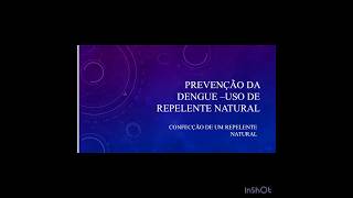 Trabalho de extensão Unicesumar Como fazer um repelente caseiro [upl. by Skiba]