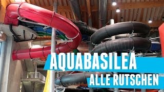 Alle Rutschen im Aquabasilea  EPIC WATER RIDES at Aquabasilea Switzerland [upl. by Rosenberg482]