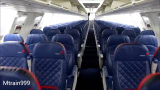 Delta 737800 73H cabin tour refurb [upl. by Botzow]