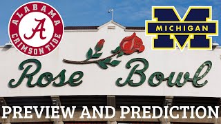 2024 Rose Bowl Alabama vs Michigan  Preview and Prediction [upl. by Emmy]