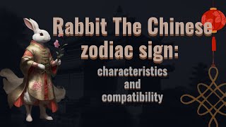 Rabbit 🐇 the chinese zodiac sign🪧🌒 characteristics and compatibility [upl. by Adnilemreh]