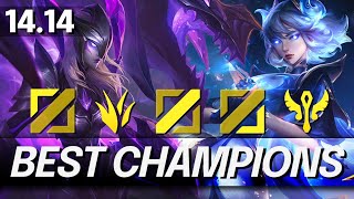 BEST Champions In 1414 for FREE LP  CHAMPS to MAIN for Every Role  LoL Meta Guide [upl. by Nethsa]