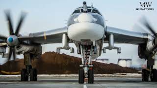 Tupolev Tu 95 is a large fourengine turboprop strategic bomber and missile platform [upl. by Nelleus]