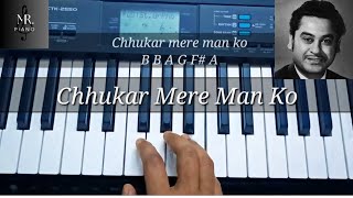 Chhukar Mere Man Ko piano tutorial with notes  Kishore Kumar  Mr Piano [upl. by Hakan]