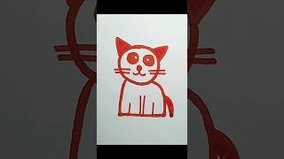 How to Draw a simple Cat 🙀 simpleart [upl. by Saile]