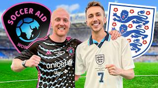 WIN This FOOTBALL Challenge Play in SOCCER AID [upl. by Ocicnarf]