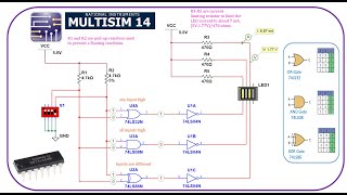 Multisim Logic Gates and Simulation [upl. by Sosanna307]