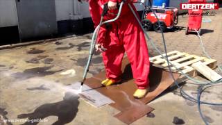 Oertzen High Pressure Cleaner E50030 rust removing [upl. by Oicneconi]