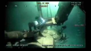 ROV Caps One of Three Oil Leaks in the Gulf of Mexico Disaster [upl. by Notfilc947]