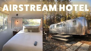 We Stayed At A Modern Airstream Hotel Outside Of Yosemite National Park [upl. by Tamara]