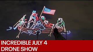 Recordsetting drone show in North Richland Hills celebrates Fourth of July [upl. by Avla]