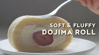 Soft amp Fluffy Dojima Roll  Japanese Strawberry Cream Roll Cake  堂島ロール  Swiss Roll [upl. by Letnuahs]