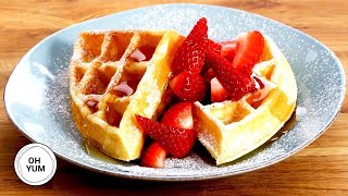 Professional Baker Teaches You How To Make WAFFLES [upl. by Ahsinac]