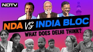 Election 2024 India  What Delhi Voters Think About The NDA vs INDIA Bloc Battle [upl. by Nylareg717]