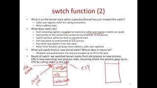 Operating Systems Lecture 25 Context switching in xv6 [upl. by Ecydnarb]