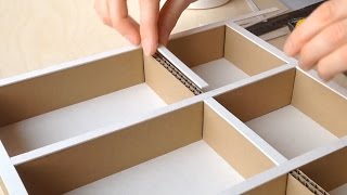 DIY Cardboard Drawer Organizer  An Easy Tutorial For Clever Storage Solutions [upl. by Yroj]