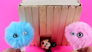 How to Make Popsicle Stick House for Rat [upl. by Ettesyl]