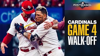 Yadier Molina seals WALKOFF win for Cardinals in extra innings of Game 4  NLDS Highlights [upl. by Manthei]