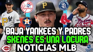 MLB Bajas YANKEES y PADRES para PLAYOFFS PAUL SKENES locura ASTROS querían ABRIDOR de RED SOX [upl. by Kathryne]