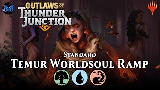 🟢🔵🔴 Temur Worldsoul Ramp Shows Power  Outlaws of Thunder Junction OTJ Standard MTG Arena Bo1 [upl. by Aehtorod]