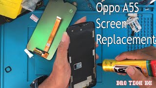 How to replace lcd oppo A5sOppo A5S Screen replacement [upl. by Aserehs744]