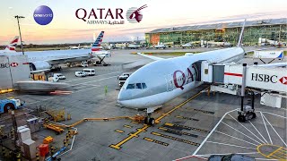 Qatar Airways Economy  777300ER  London Heathrow to Doha [upl. by Lissi]