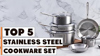 Top 5 Best Stainless Steel Cookware Sets in 2024  Expert Reviews Our Top Choices [upl. by Celka103]