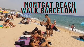 Beach Walk MONTGAT BARCELONA Playa De Montgat About 20 KM From Barcelona Spain 🇪🇸 [upl. by Marcelle]