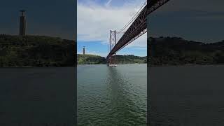 Lisbon Arrival Gliding Under the 25 de Abril Bridge [upl. by Trevah995]