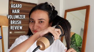 Agaro Volumizer Hair Dryer How to use hot air brush for drying amp styling [upl. by Sucitivel606]