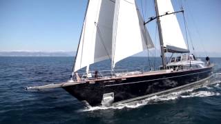 60m Perini Navi sailing yacht PERSEUS3 under sea trials [upl. by Stillmann]