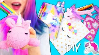 DIY Unicorn School Supplies Learn How To Make Cutest Unicorn Crafts [upl. by Moraj]