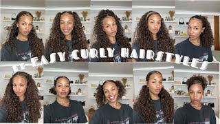 TUTORIAL  11 EASY CURLY HAIRSTYLES [upl. by Nerac]