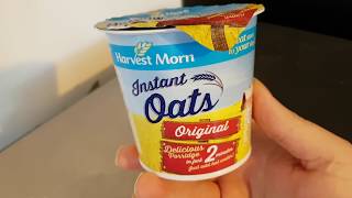 ALDI Harvest Morn Instant Oats  Original 50g [upl. by Llertnauq872]