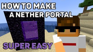 How To Make A Nether Portal And Light It Without A Flint amp Steel [upl. by Aisylla]