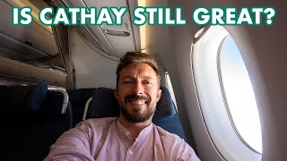 Cathay Pacific A3501000 Premium Economy Trip Report [upl. by Hcelemile]