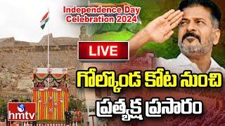 LIVE  78th Independence Day Celebrations  Golconda Fort  hmtv  LIVE [upl. by Tamara]