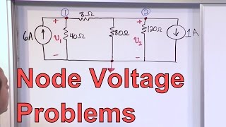 Node Voltage Problems in Circuit Analysis  Electrical Engineering Node Voltage Analysis Problem [upl. by Eppesuig]