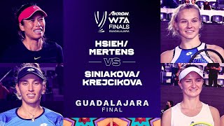 SiniakovaKrejcikova vs HsiehMertens  2021 WTA Finals Doubles Final  WTA Match Highlights [upl. by Glinys]