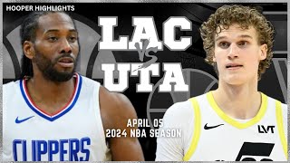 LA Clippers vs Utah Jazz Full Game Highlights  Apr 5  2024 NBA Season [upl. by Flo]