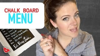 DIY Chalk Menu Board  Tay from Millennial Moms [upl. by Aztin]