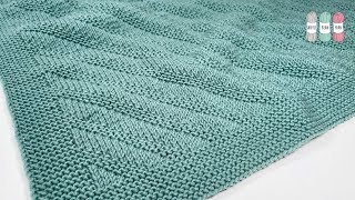 How to Knit the quotIn Foursquot Baby Blanket [upl. by Enenaej857]