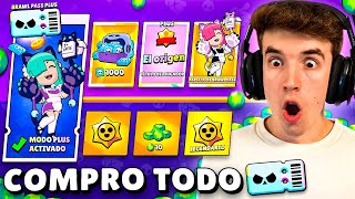 COMPRO TODO EL NUEVO BRAWL PASS PLUS de BRAWL STARS [upl. by Nosredna]