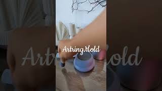 Diy Round Candle Jar Mold Cement Casting Terrazzo Jesmonite MoldscandleJarhomedecor candlemaking [upl. by Cheng]