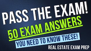 Real Estate Exam 2024 Pass The Real Estate Exam With These 50 Answers You Need To Know [upl. by Annez934]