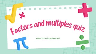 Quiz on Factors and Multiples  Factors Quiz  Multiples Quiz Class 6 Math [upl. by Vassaux]