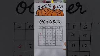 October Calendar  Making Magic Crafts youtubeshorts diy ytshortsindia ytshorts ytshortsvideo [upl. by Hennebery]