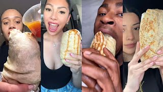 best viral tiktok mukbang compilation pt3  Chipotle burrito bites [upl. by Emanuele328]